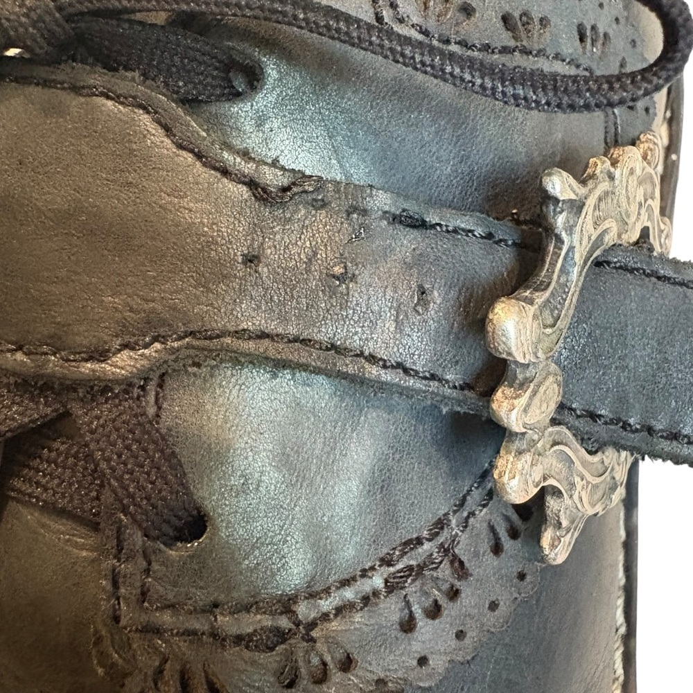John Fluevog Discontinued 7TH Heaven Capellan Buckled Derby Shoe, Sz 6 - Picture 15 of 16